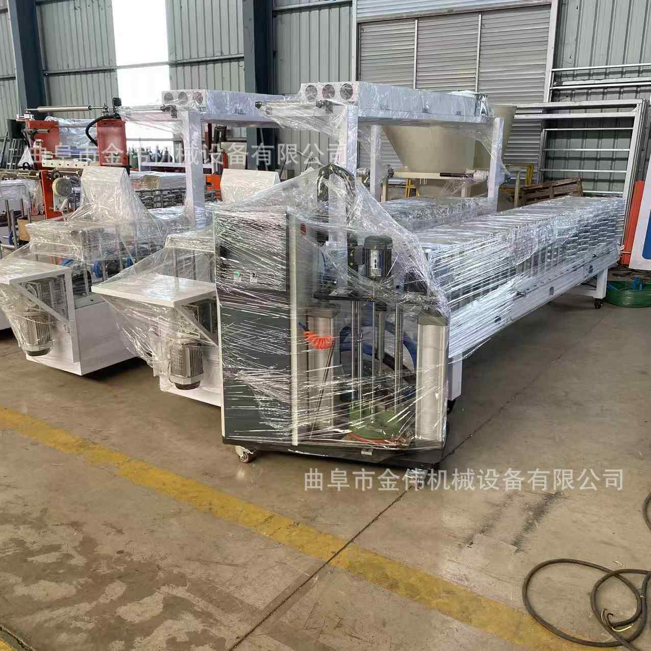 宽窄可调pvc塑质隔墙长城板覆膜机 仿大理石门套板石塑线包覆机
