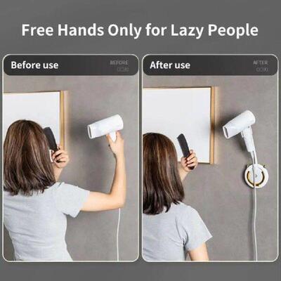 1/2/4PCS Punch-free Hairdryer Rack Organizer No