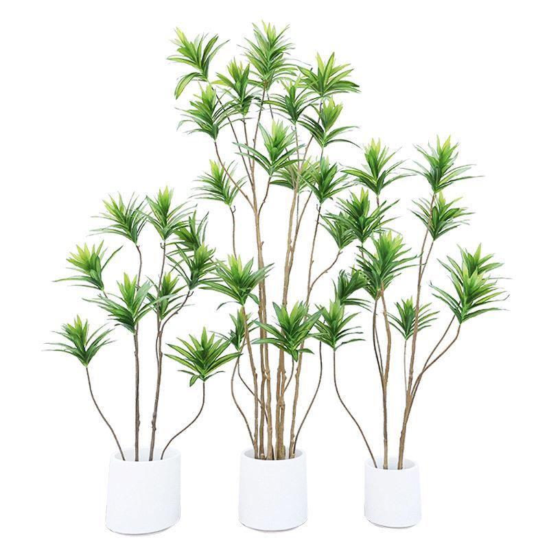 仿真花绿植百合竹端轻奢仿生植物客厅电视柜落地装饰假盆栽摆件