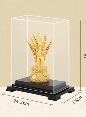 新款新店开业招财礼品箔麦金穗大卖大麦件厅柜台摆办客公室桌面装