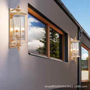 太阳能外壁防水全lL420ed庭院灯阳户台过道灯室外别墅现代大铜门