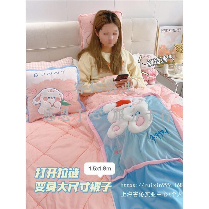 冬天睡觉枕头女生加厚抱枕被子两用公室毯子午睡二合一车用