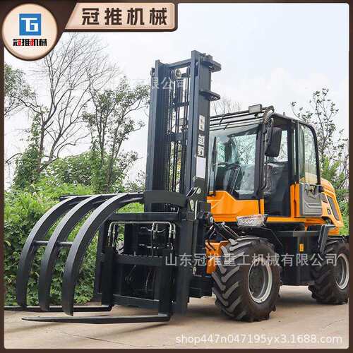 越野叉车3吨5吨6吨一体式山地液压升降内燃式叉车 柴油四驱搬运车