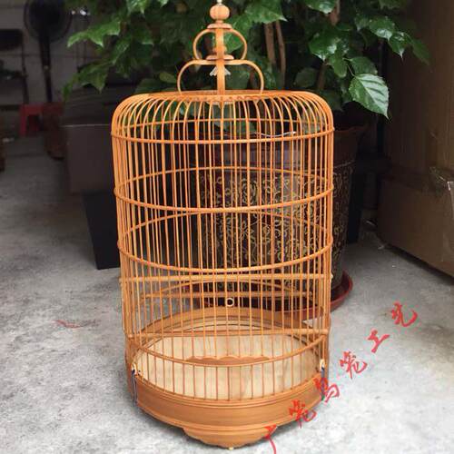 小黑白水鸫笼老竹笼老竹鸟笼装饰灯笼鸟笼子绣眼竹制清远笼广式