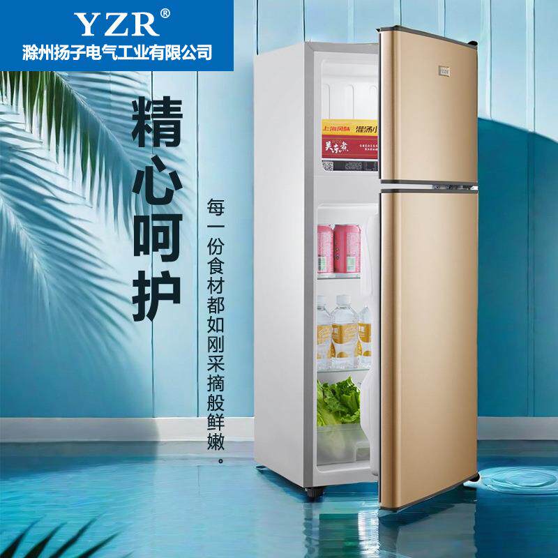 租房小户型家用双门小冰箱一级能效省电小型冷藏冷冻1到2人用