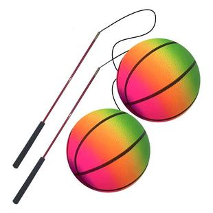 老年人锻炼弹跳球健身甩甩球成人运动儿童玩具蹦蹦球手甩回弹力球