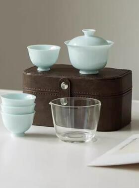 旅合意快12028客杯品旅行茶具户便携式茶具一碗四杯外商之务礼套