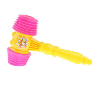 Large Plastic Squeaky Hammer with Whistle, Kids Sound Toy, B