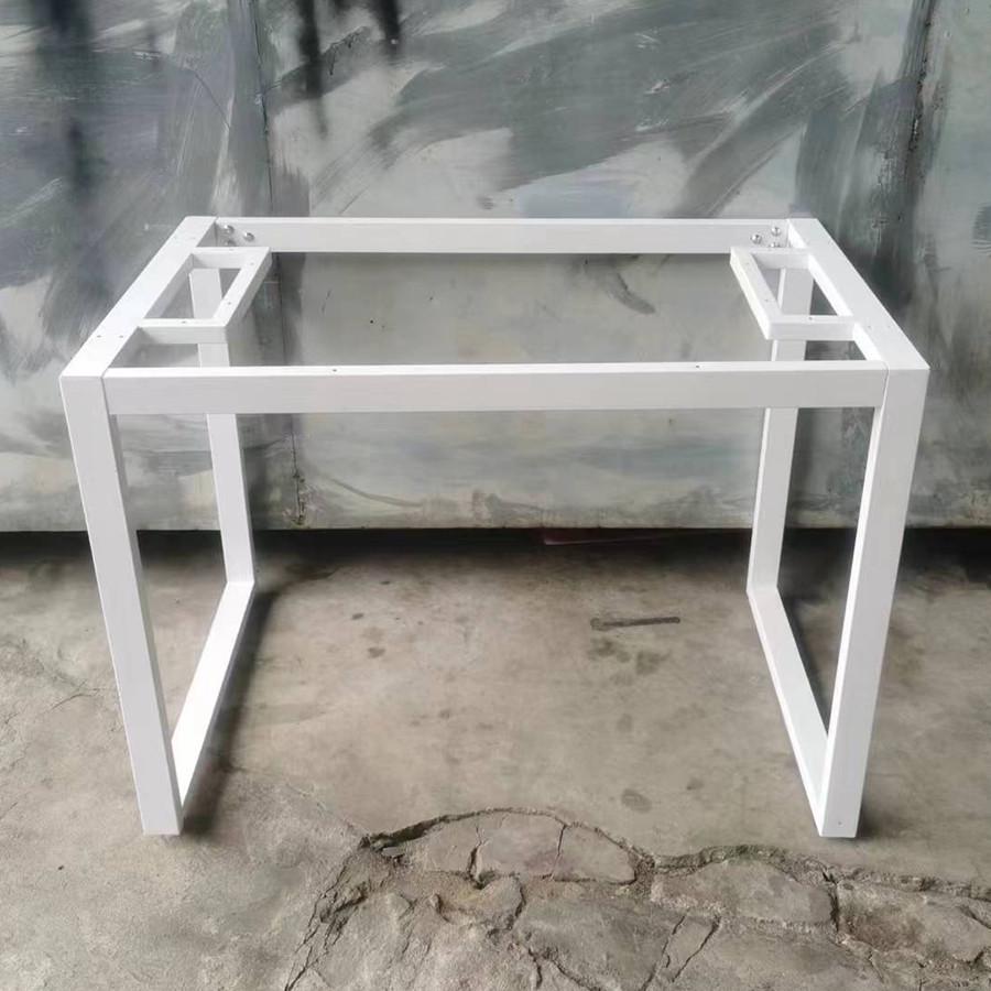 可定制口字型办公桌脚书茶餐桌脚架大板茶几桌架金属铁艺桌腿支架