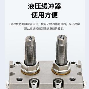 MS摇QB旋转A气缸90度86130度摆动10A/20/301A/50A气动摆转角可垒