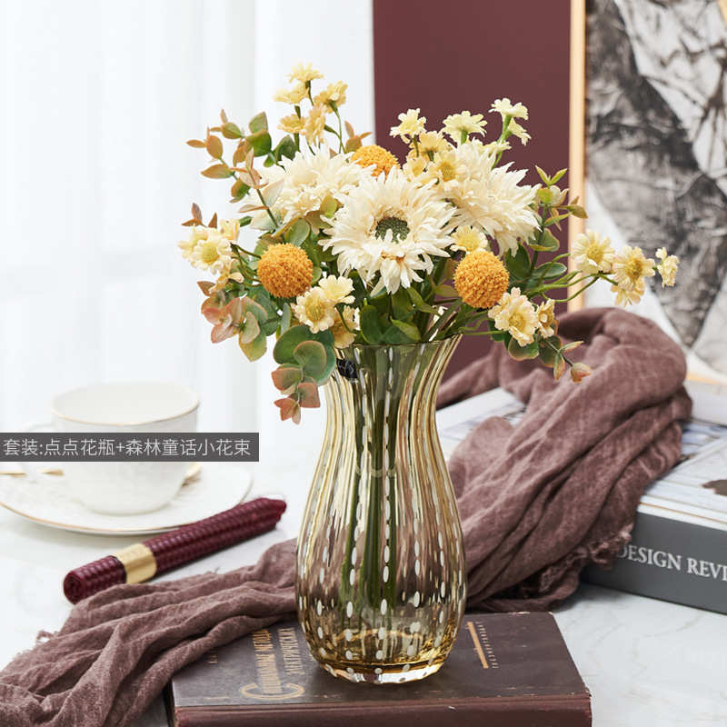 瓶拍照田园花客厅桌面插窗台森假清新小花束摆设道具系花装饰