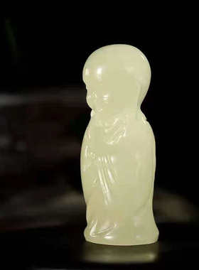 把玩件男士件青白手把批发玉白菜种冰玉手 貔貅件玩阿富汗龙柱