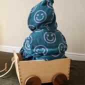 笑脸复古亲子浴袍精疏长绒浴袍色棉棉2023新款 织长全绒棉浴袍