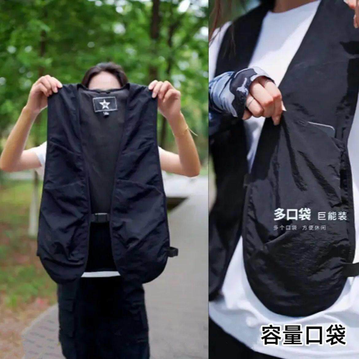 马甲夏季男女同款口袋薄款户外休闲机能摄影坎肩工装背心外套