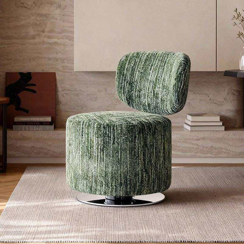 复古风可旋转休闲沙发椅客厅阳台卧室法式单人椅民宿创意靠背椅