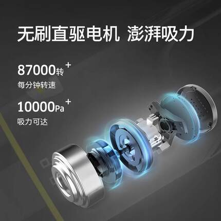 卡赫车载吸尘器无线家用小型手持式大吸力强力车用随手吸充电VCH2