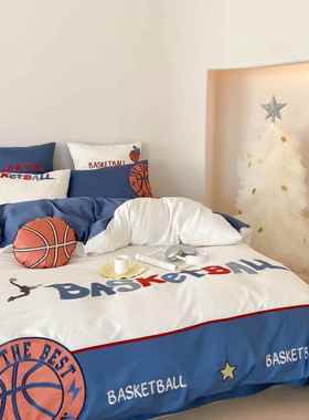 100支双股澳棉档件36150套刺用绣高儿童纯棉四件套卡通男孩四女床