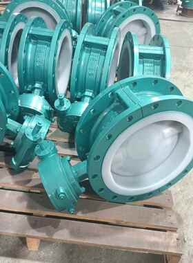 D1PO-104C 铸钢 衬PO法兰阀蝶 涡轮衬氟蝶阀尺寸参数