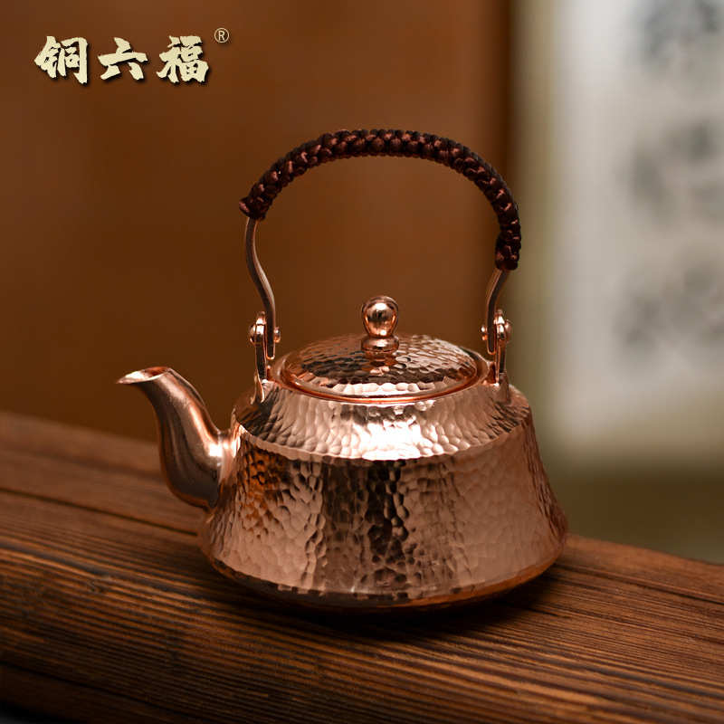 纯手工小号铜壶纯铜茶壶提梁泡茶壶烧水铜壶功夫茶壶复古小壶
