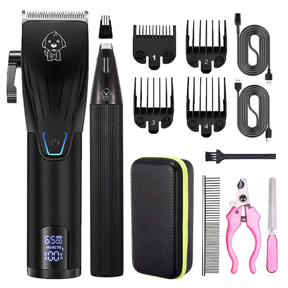 专业狗狗美容套装低噪音宠物剪爪电动剪毛器狗和猫理发电动推子