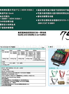 克列茨KEW3025A数字高压绝缘电阻计高压兆欧表