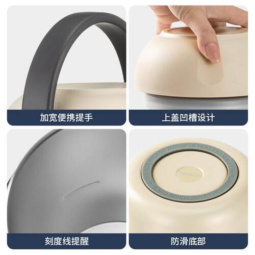 日本泰/福316不锈钢超长保温饭盒桶 上班族24小时大容量学生秋