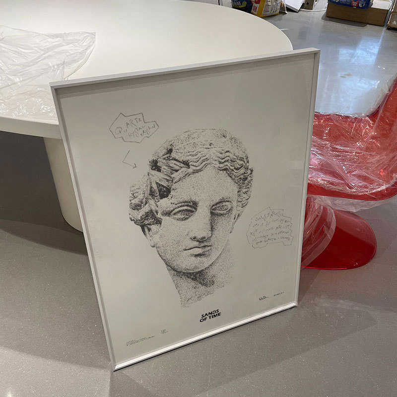 艺术文艺复兴墙样板房卧室装饰画挂画雕像达芬奇素描大卫北欧床头图片