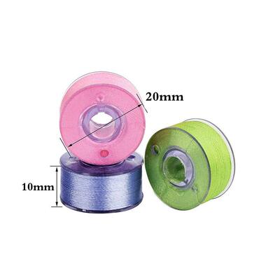 25pcs Assorted Colors Prewound Bobbin Thread Plastic Size A