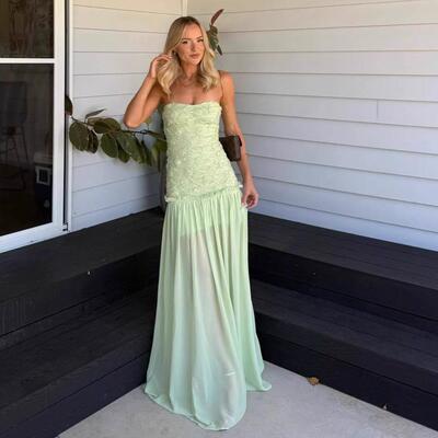 3D flower strapless camisole dress for women