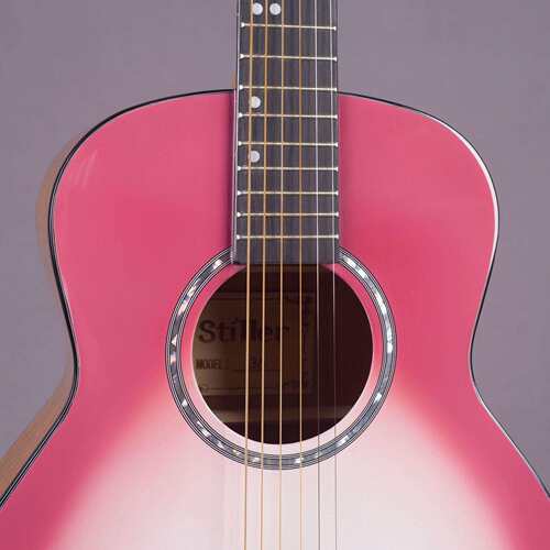 亮光粉色圆角木吉他 36寸原声guitar民谣吉他 初学者jita乐器厂家