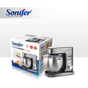 Sonifer 家用大容量不锈钢12L厨房和面机厨师机 SF-8082  Mixer