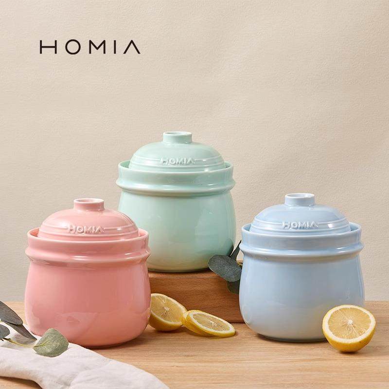 HOMIA马卡龙陶瓷泡菜坛子家用四川咸菜酸菜缸腌菜罐密封罐储物罐,厨房/烹饪用具,泡菜罐/坛,淘宝优惠券,粉丝福利购,淘宝优惠卷