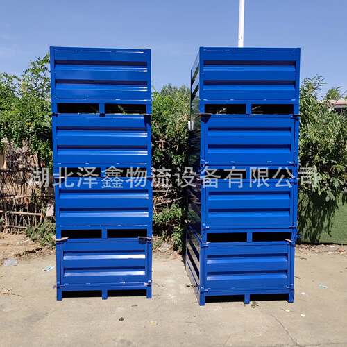 波纹板金属料箱铁箱厂家可堆垛多种铁皮箱五金配件周转箱加厚