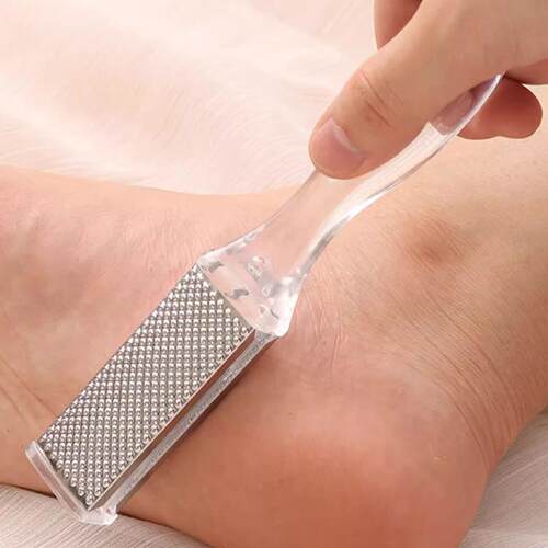 Stainless Steel Foot File for Removing Dead Skin, Double-Sid