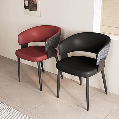 高新中式G62轻意式级软包椅靠背家用餐厅现代极简餐桌椅餐子软奢