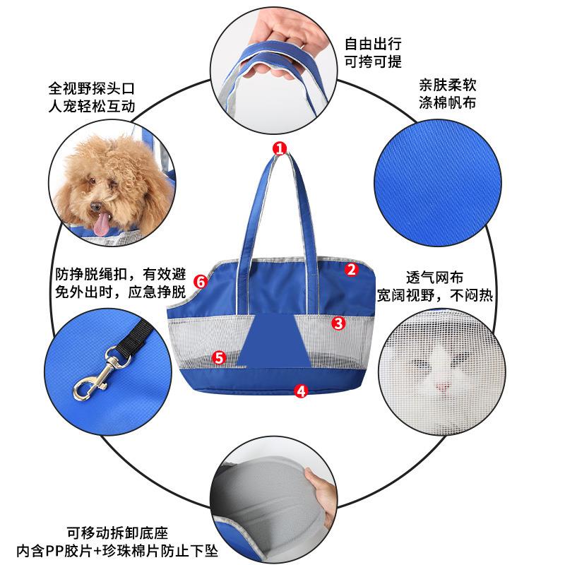 新款直销猫包外出便携猫咪狗狗斜挎包单肩猫袋小型犬背包牛津布多