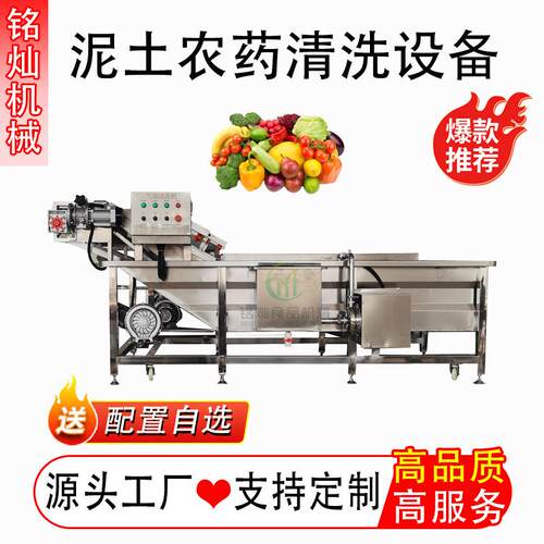 全自动气泡清洗机水果果蔬清洗设备净菜叶菜类辣椒蔬菜清洗机