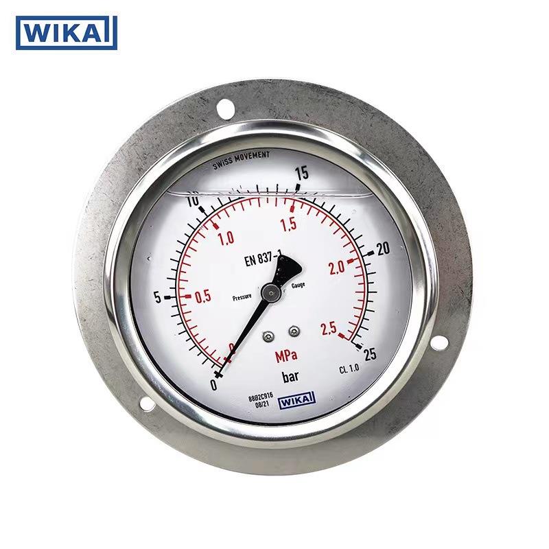 wika威卡压力表 铜合金不锈钢外壳 可充液工业通用 213.53.100型