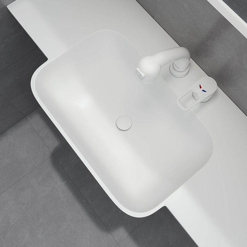 切角定制可丽耐洗脸盆大肚盆小户型浴室柜洗手台一体盆挂墙式台盆