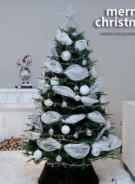 绿色圣诞树套餐圣诞节装饰加密高档Christmas tree仿真树装饰摆件