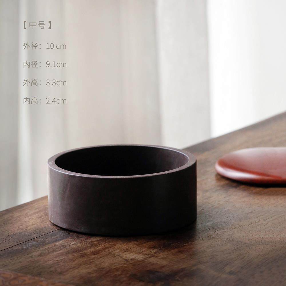 正品问心练堂端砚宋坑法习墨池小楷墨汁砚台带盖墨书防墨干碟砚台