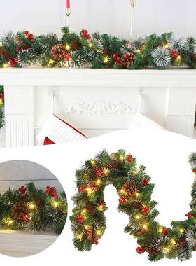 Christmas Garlands With Pinecones Red Berries Artificial Chr