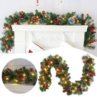 Christmas Garlands With Pinecones Red Berries Artificial Chr