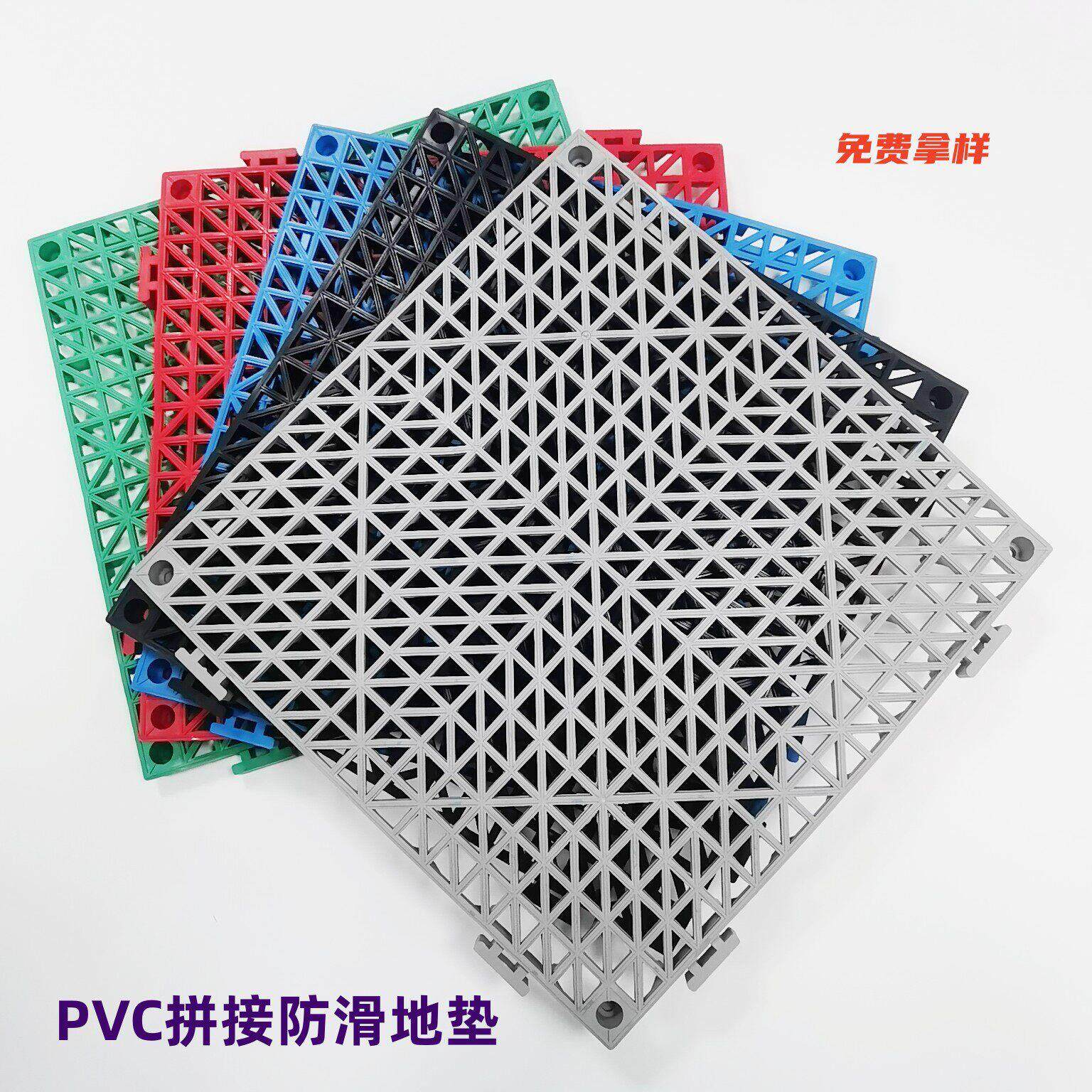 跨境浴室厨房防滑垫子酒店洗手间镂空脚垫游泳馆 PVC疏水防摔地垫