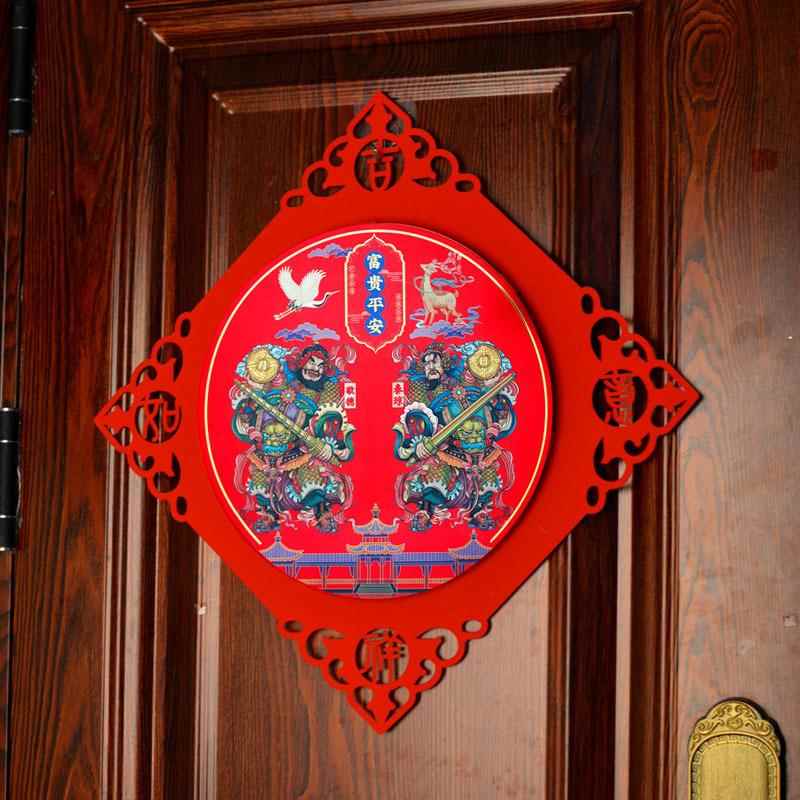 单门门神门贴金箔立体浮雕秦叔宝尉迟恭武将楼房防盗门神秦琼敬德