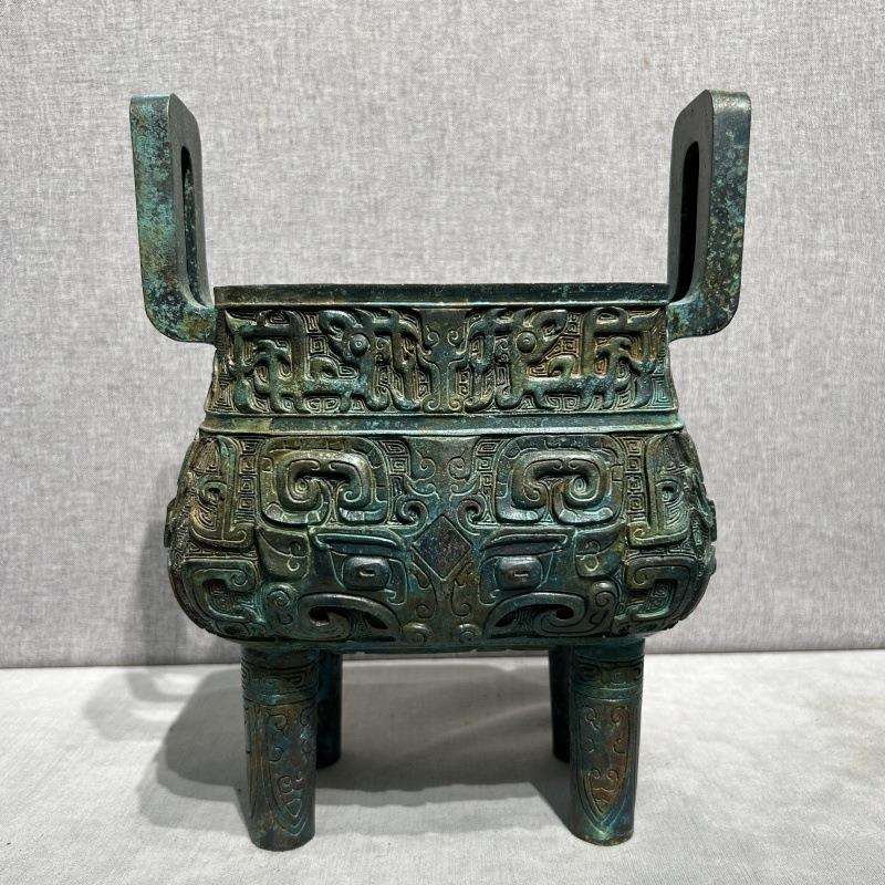 【西周风格】仿古青铜器滕侯鼎摆件 高精度复刻 收藏级家居装饰品