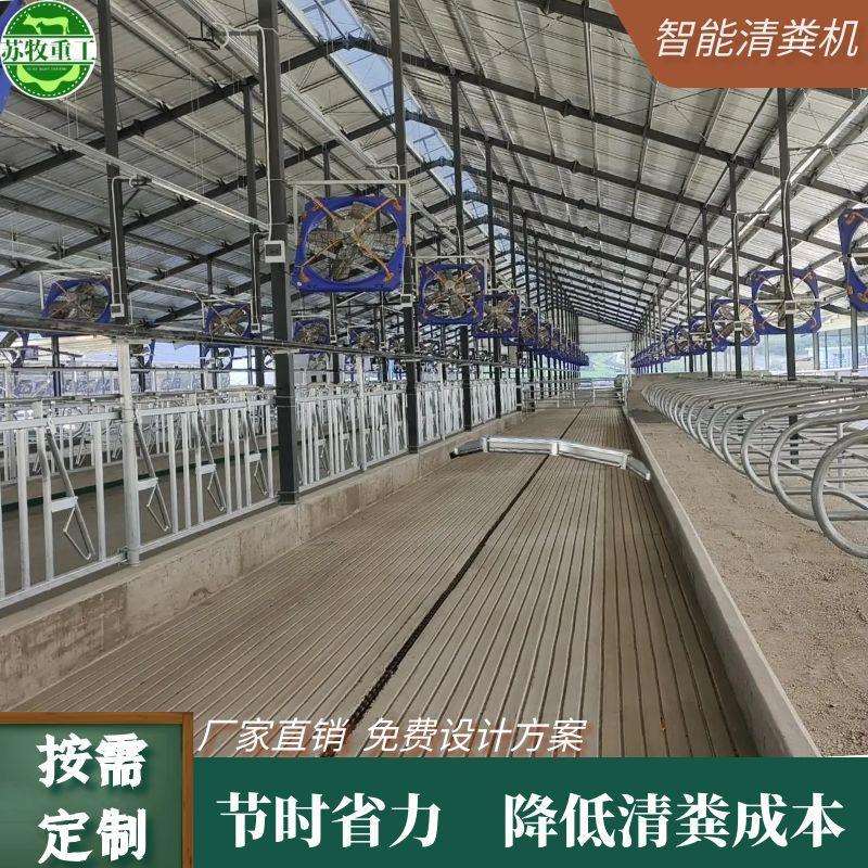苏牧重工养牛设备热镀锌一拖二刮粪板牛场全自动一体化智能清粪机