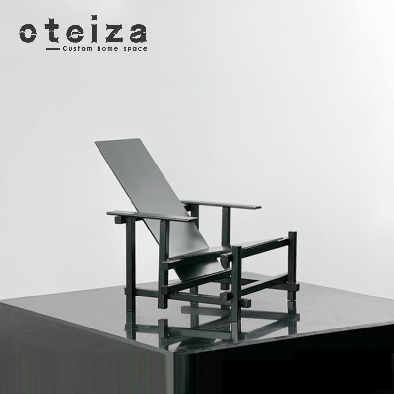Oteiza新中式家居饰品金属小椅子样板间书房电视柜书柜橱窗装饰品