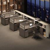 职员办公桌椅组合双人财务办公桌办公室屏风隔断四人位员工位家俱