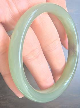 捡漏 ZB10 天然和田玉 手镯27.03g 内直径54mm (附鉴定证书）